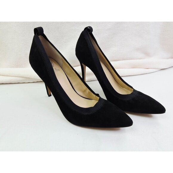 Vince Camuto Sz 10M Womens Black Suede Leather Harinta Slip On Pointed Toe Pumps - Picture 5 of 13